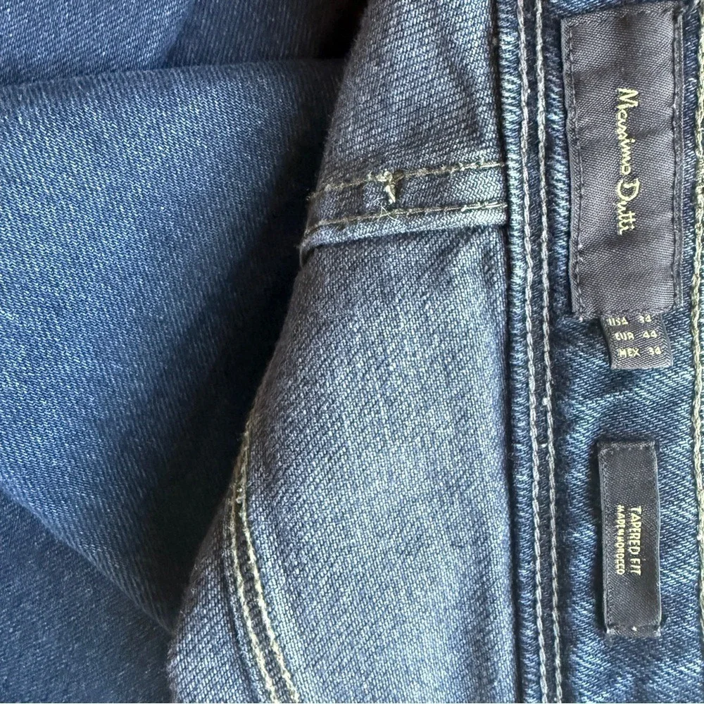 Massimo Dutti Men's Blue Jeans TAPERED FIT size us 34